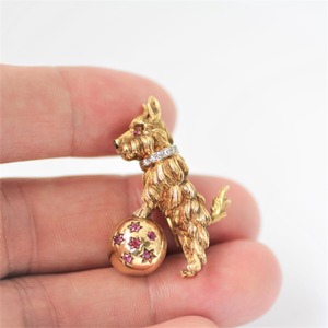 Gold Dog Brooch   ゴールド　ドッグ　ブローチ