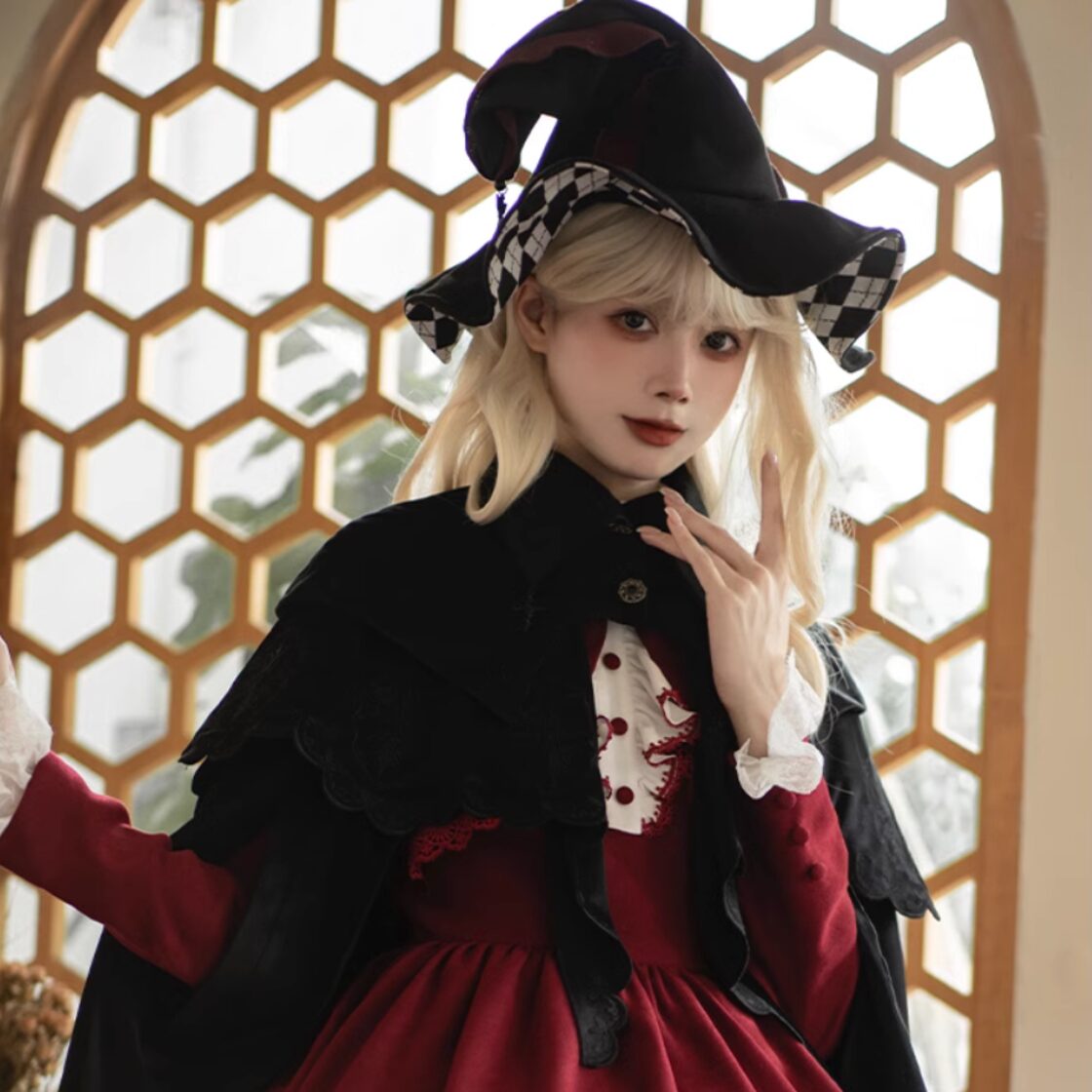 洋服通販 - 新作アイテムを コスプレ ハロウィン 新品未使用 ロリータ 魔女 ブラック 地雷 帽子