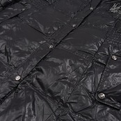 VALENZA バレンザ 近年モデル ラインストーン ワッペン ダウン コート サイズ 42 /ブラック/レディース