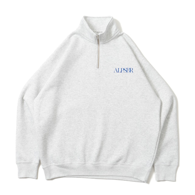 ALPSDR TULIP HALF ZIP SWEAT / ASH