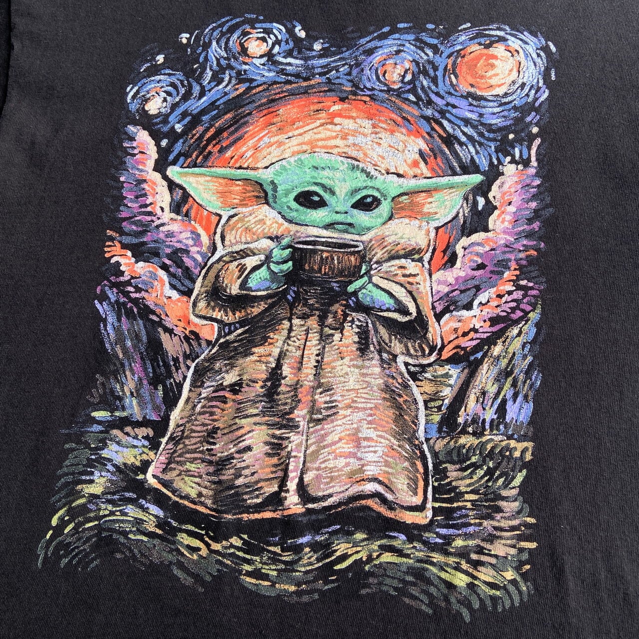 90年代 STAR WARS スターウォーズ YODA ヨーダ キャラクタープリントTシャツ メンズL ヴィンテージ /evb002113