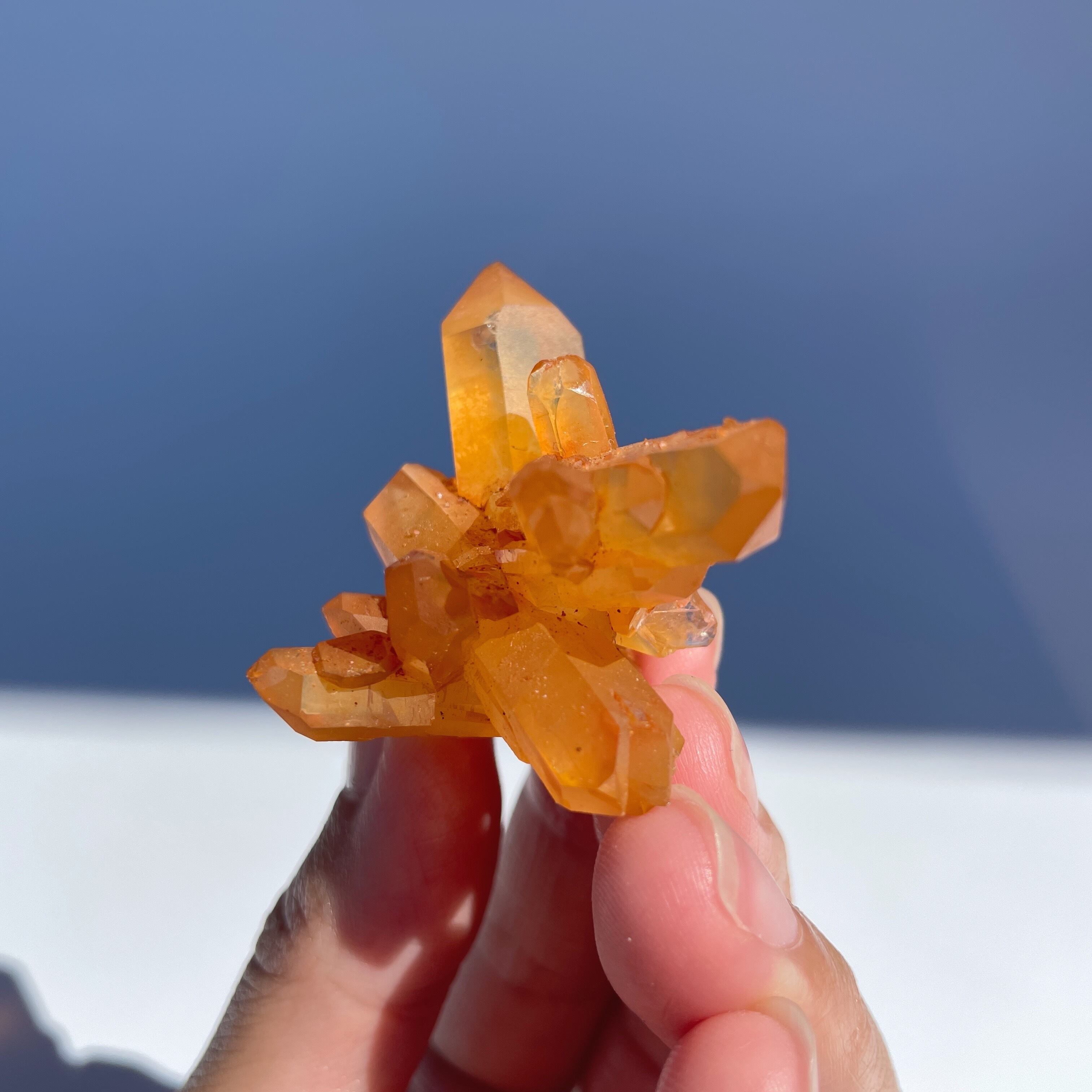 鮮やかオレンジ！タンジェリンクォーツ クラスター01◇Tangerine