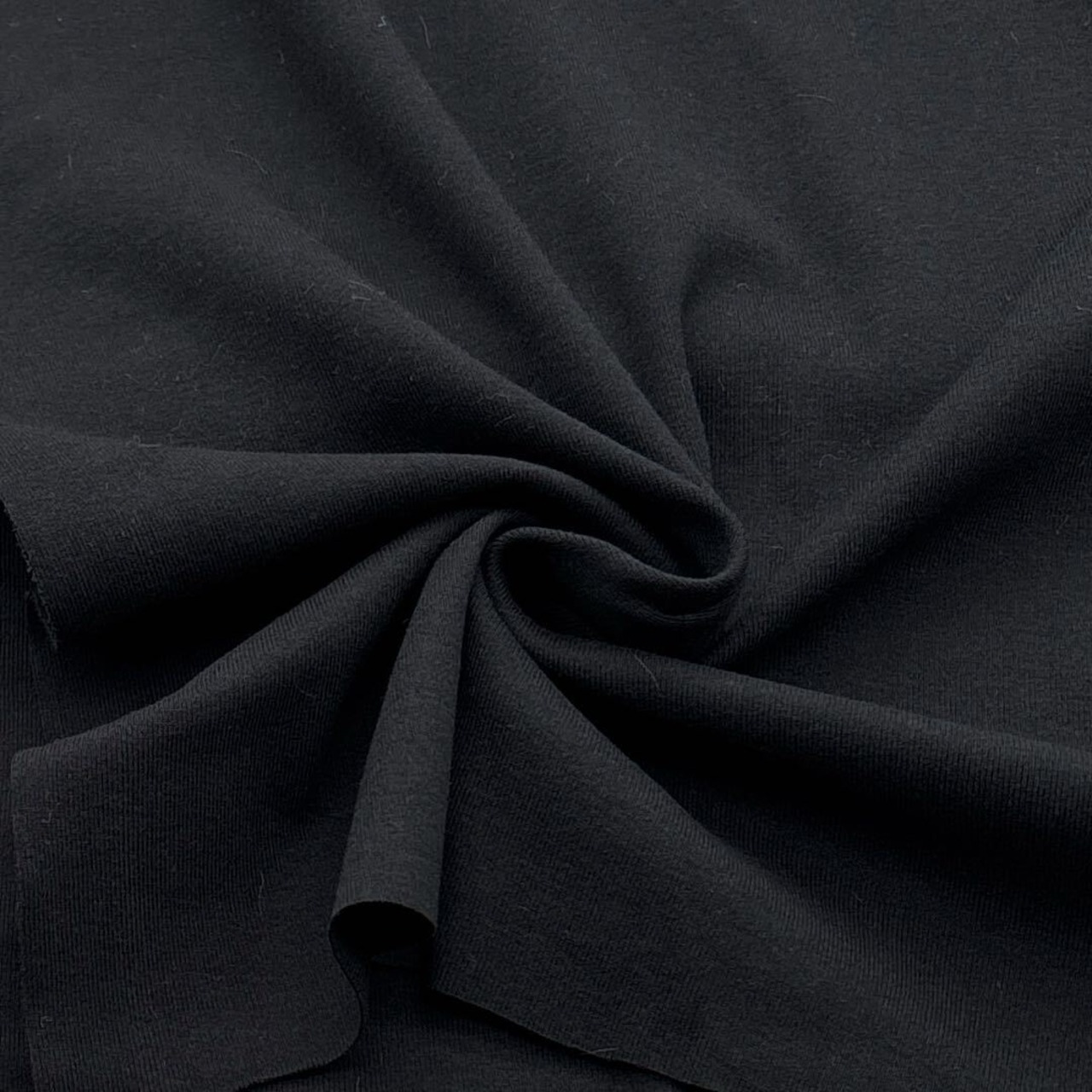 ★TC354◆3ｍ◆綿100％フライスニット生地◆ブラック