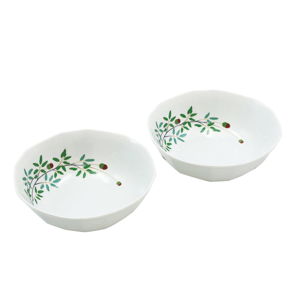 香蘭社　ボウル　２個セット 香蘭社ボウル2個バラ柄