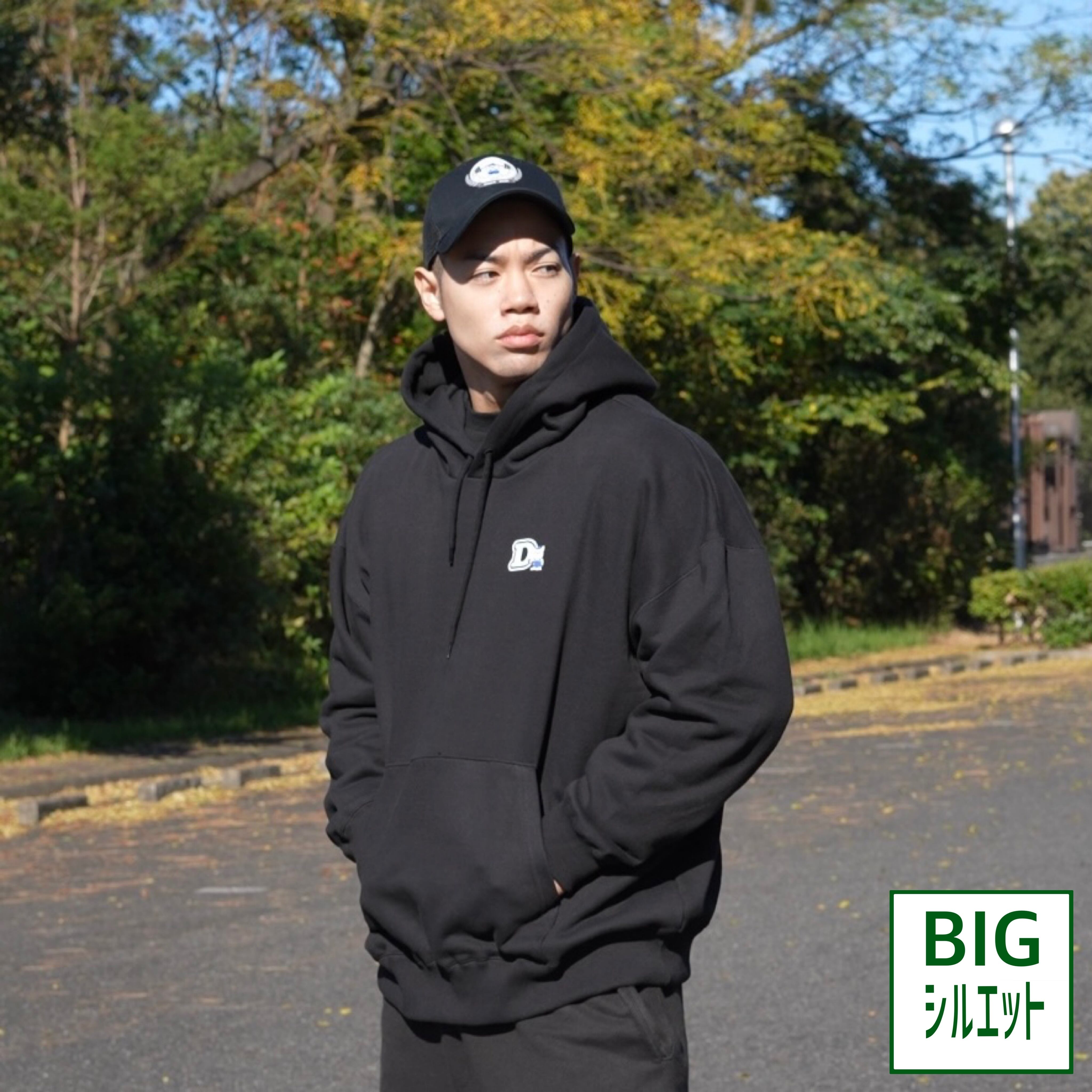 ビッグシルエット フーディー 