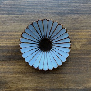 有田焼　錦銀彩アメ釉平菊銘々皿