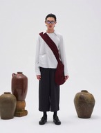 7440 37 1 Striped Double Collar A-Line Pullover