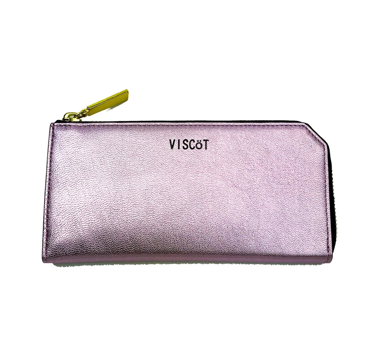 Metalic Long Wallet　L型ファスナー　PALE PINK