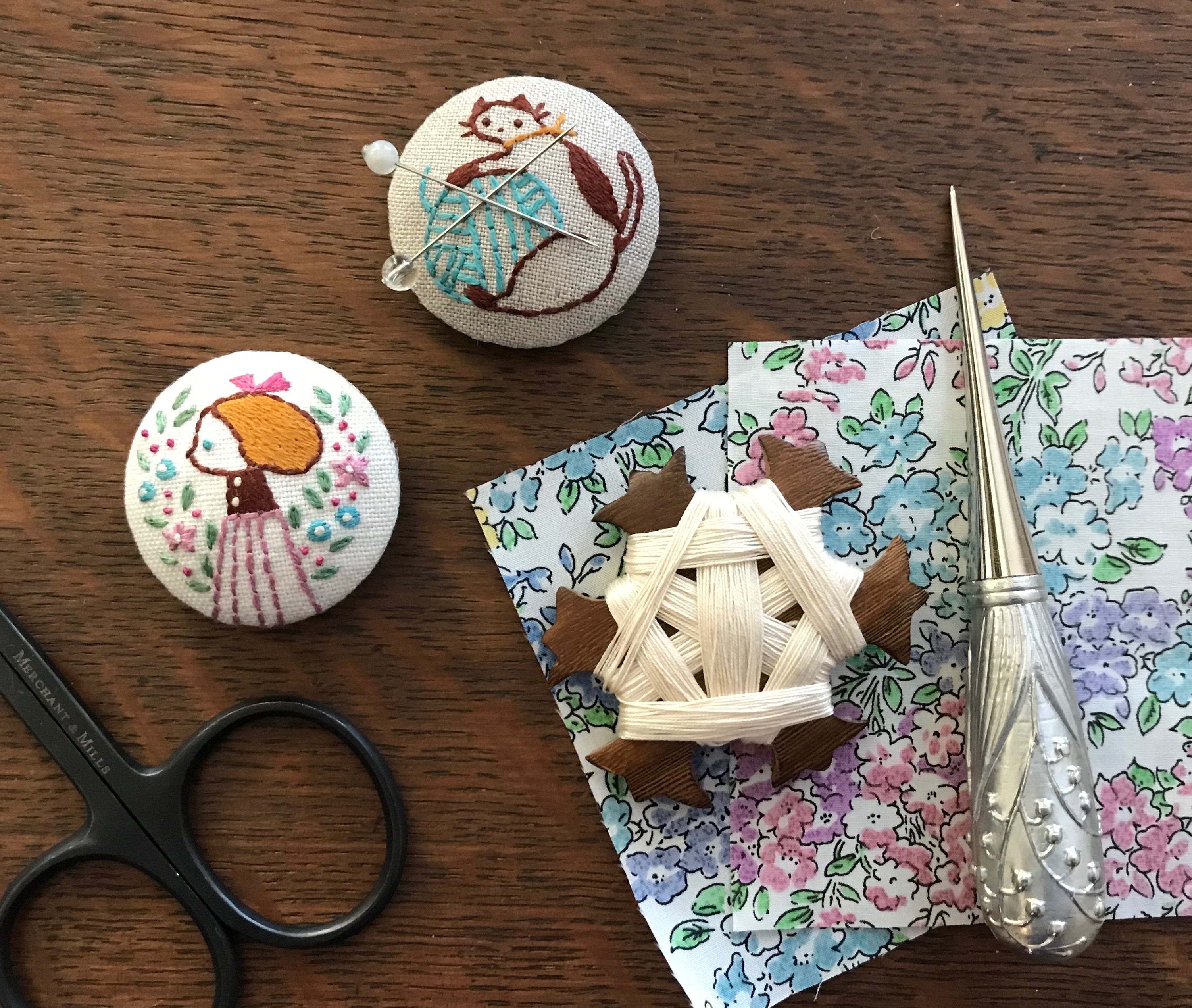 CAHIER刺繍教室　教材キット「ソーイングマグネット」