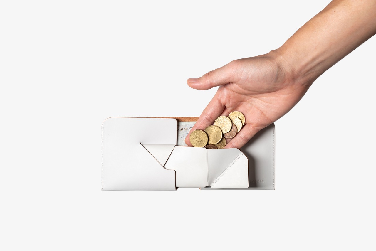 コインケースが取り外せる財布　BI-FOLD WALLET & [FLIP] / ICE WHITE