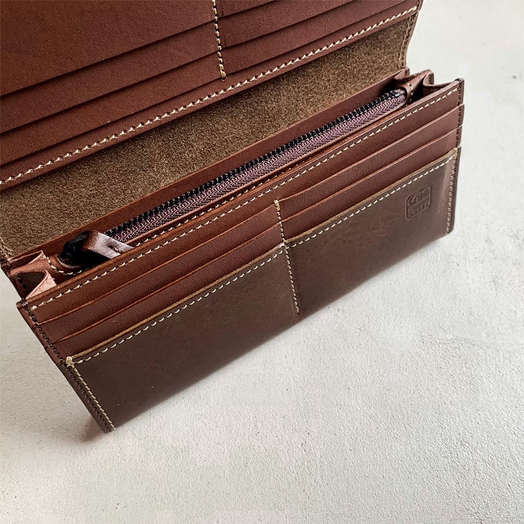 ダークブラウンの長財布 | LEATHER CRAFT C/Rem