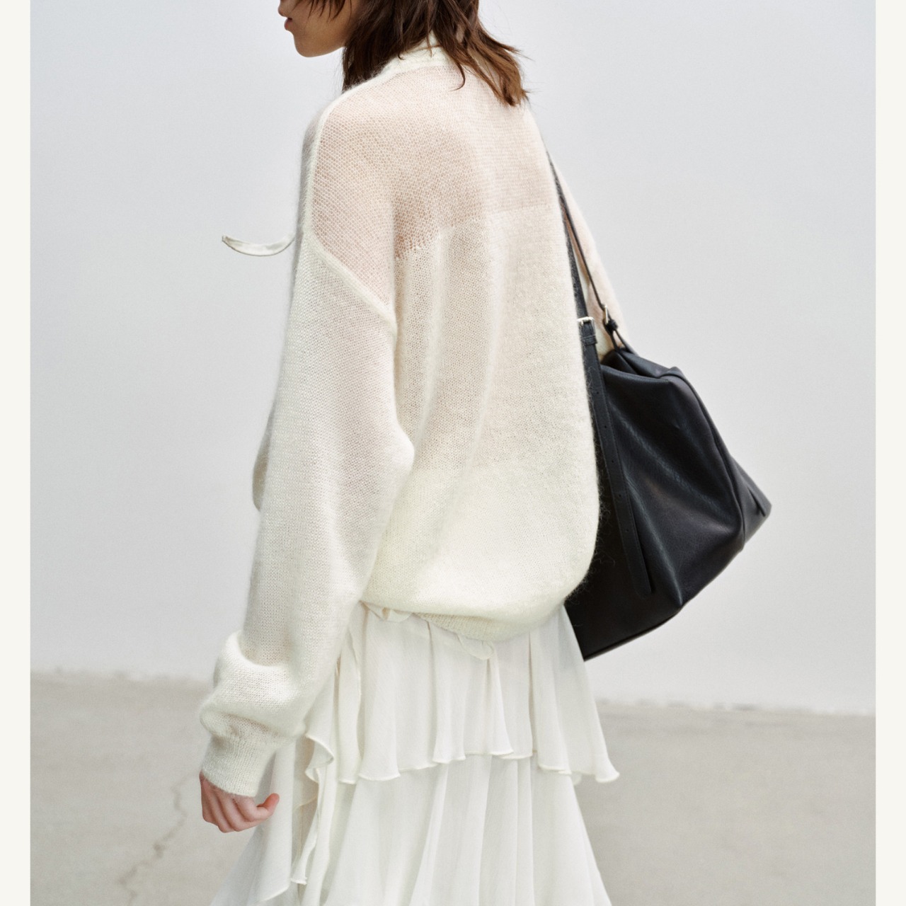 sheer knit pullover 【2color】 T0737