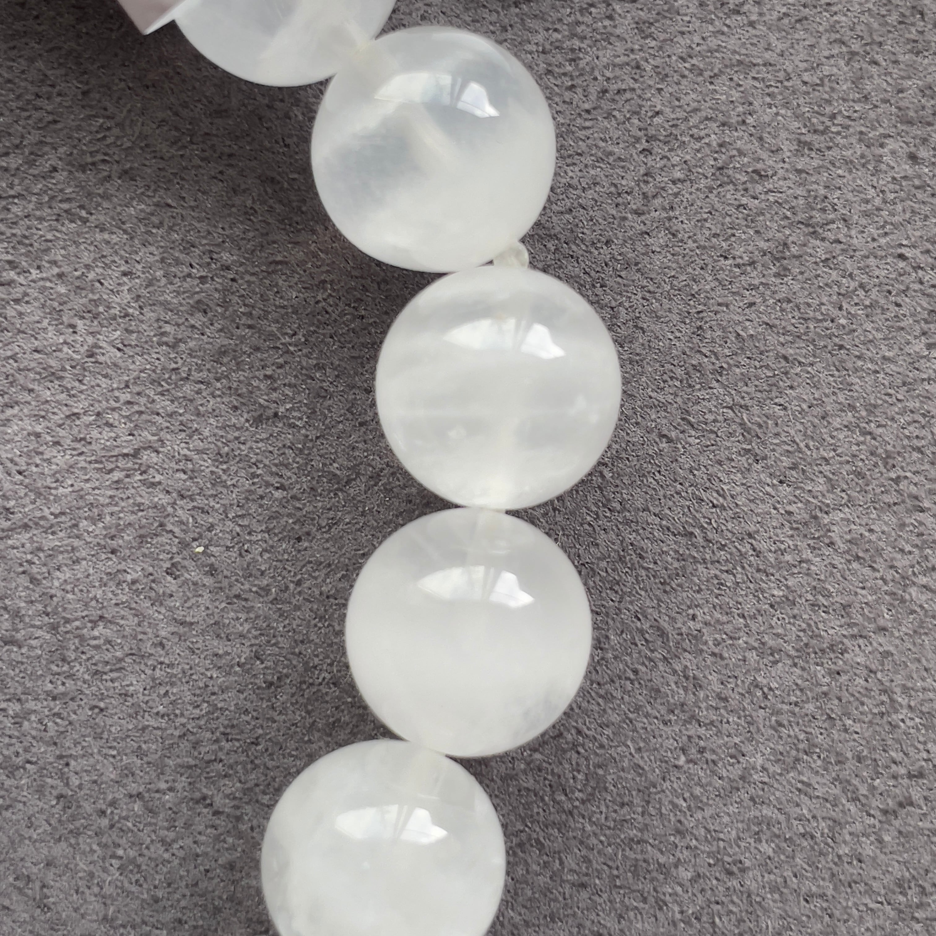 ホワイトガーデンクォーツ① 約10.5mm 内径16cm | 猫のひげ