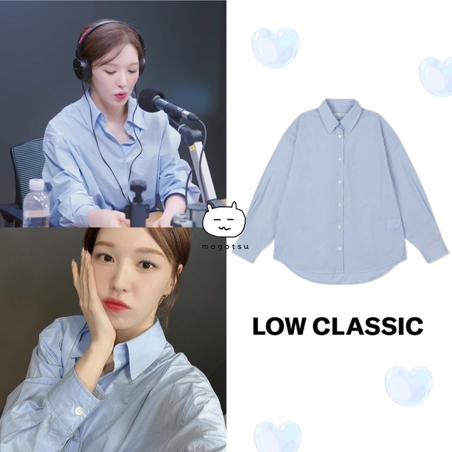 ★Red Velvet ウェンディ 着用！！【LOW CLASSIC】Lc SOFT PAPER SHIRT_BLUE