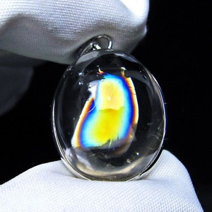 スモーキークォーツ ペンダント 虹入り 煙水晶 アイリスクォーツ 一点物 [M便 1/20] 112-8203