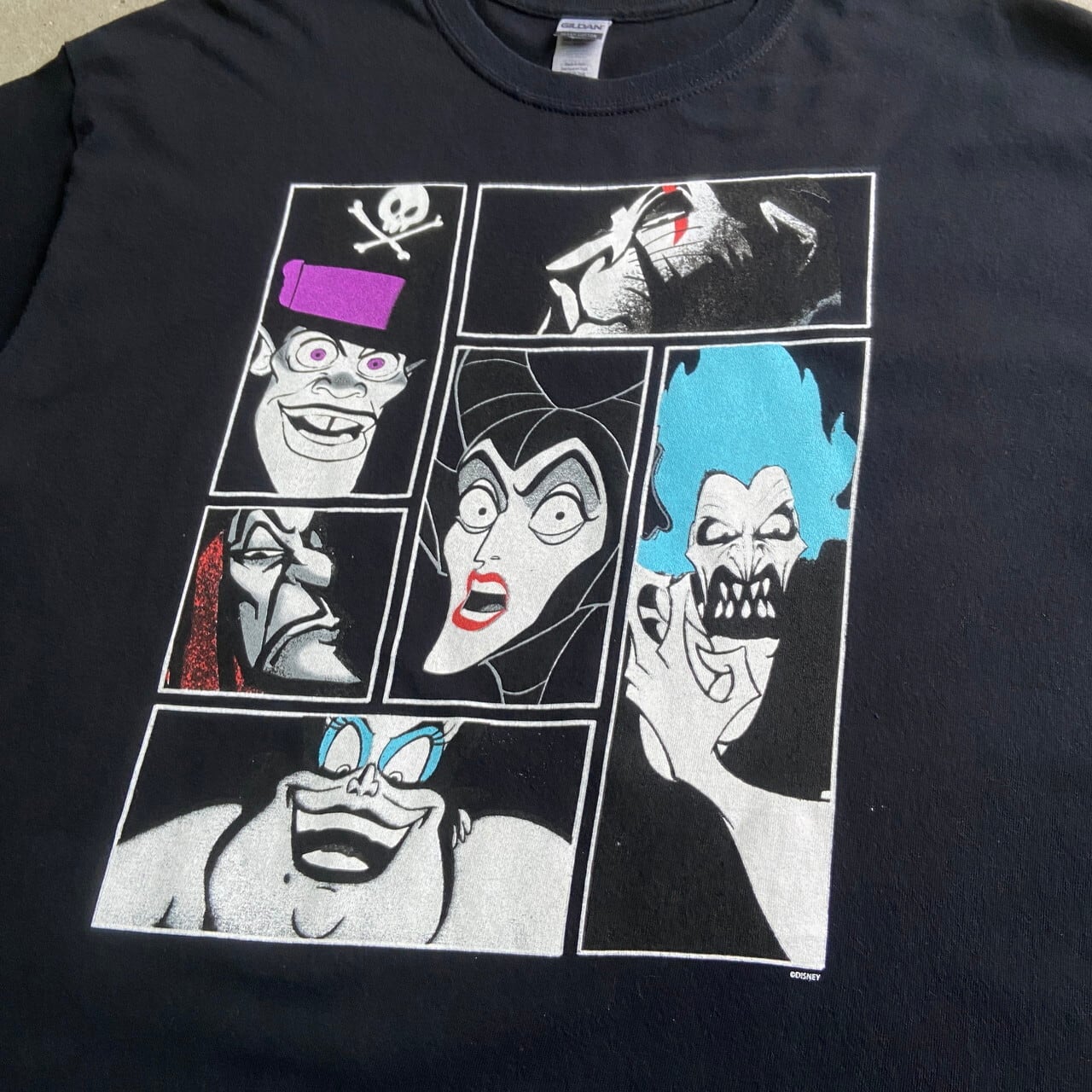 DISNEY ディズニー ヴィランズ キャラクタープリント Tシャツ メンズXL 