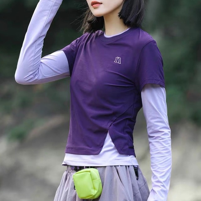 レイヤードドライロングスリーブTシャツ 　J0421