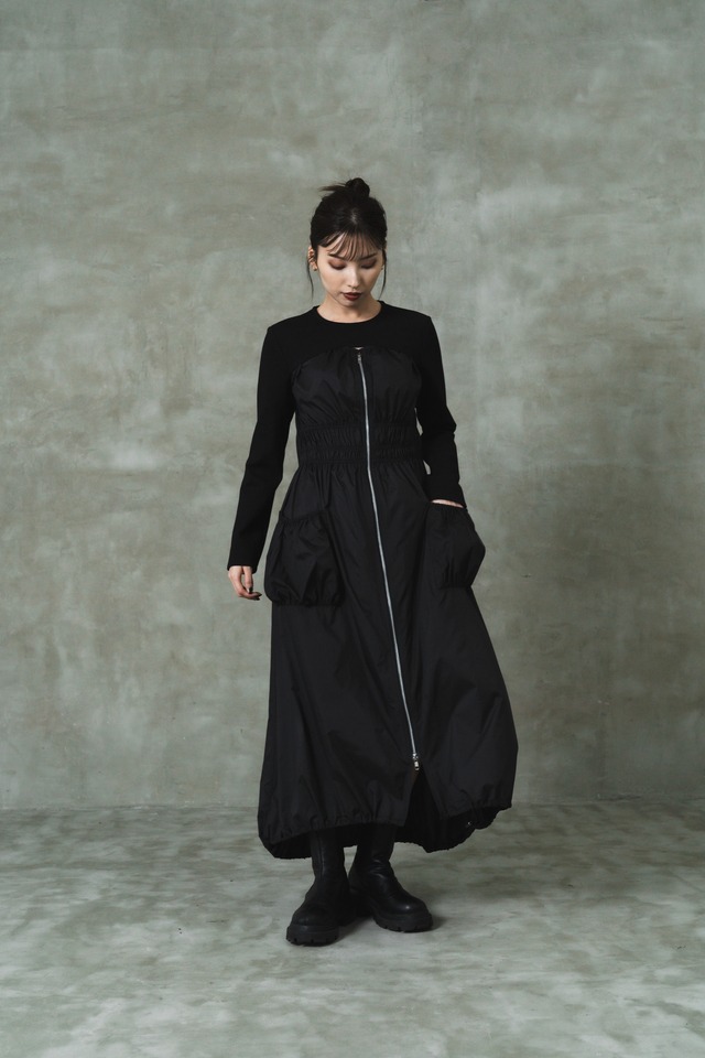 Gather layered dress