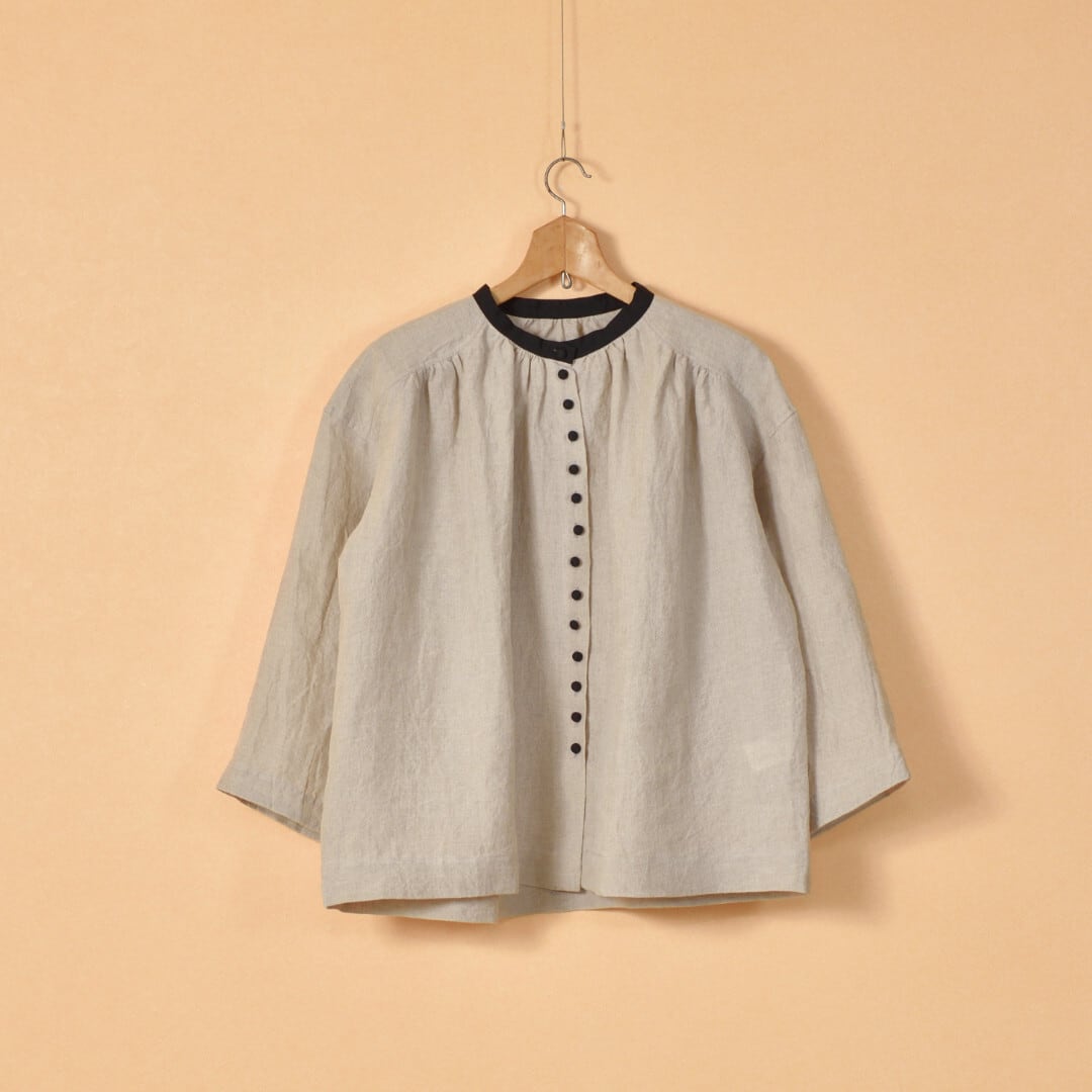 MAGALI マガリ ベルギーリネン・アンティーク・ブラウス・ナチュラル