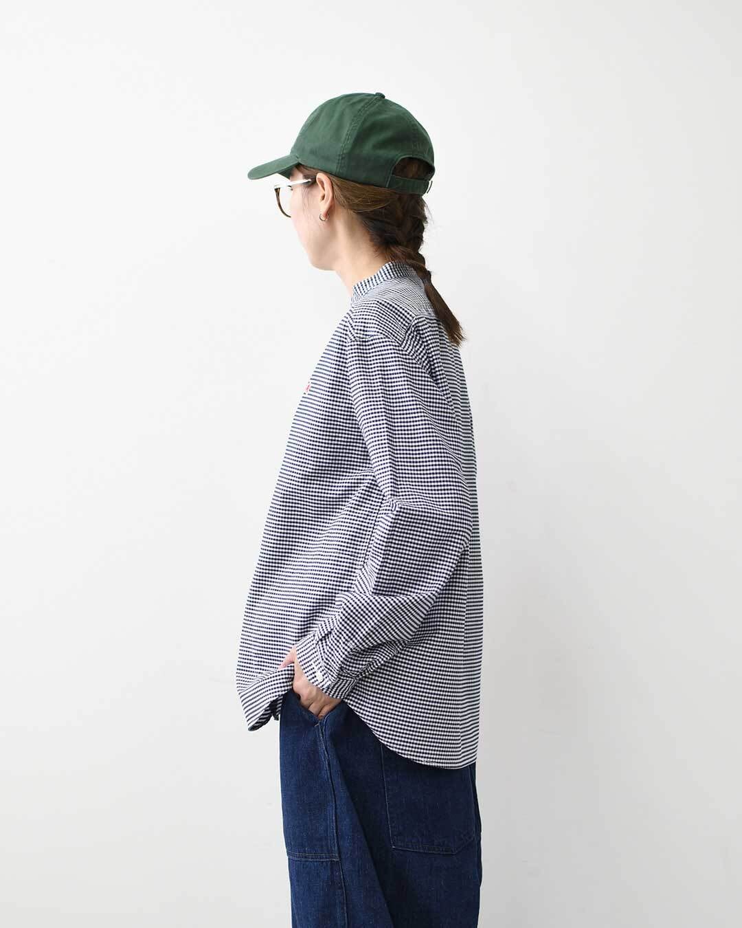 DANTON [ダントン] W L/S BAND COLLAR OXFORD SHIRTS [DT-B0279OXP