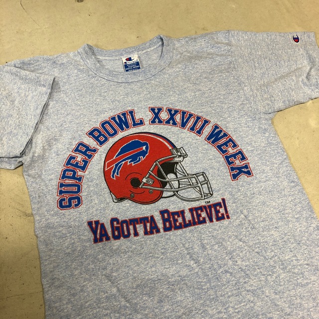 1990s CHAMPION "SUPER BOWL XXVII WEEK" 青杢 T-SHIRT