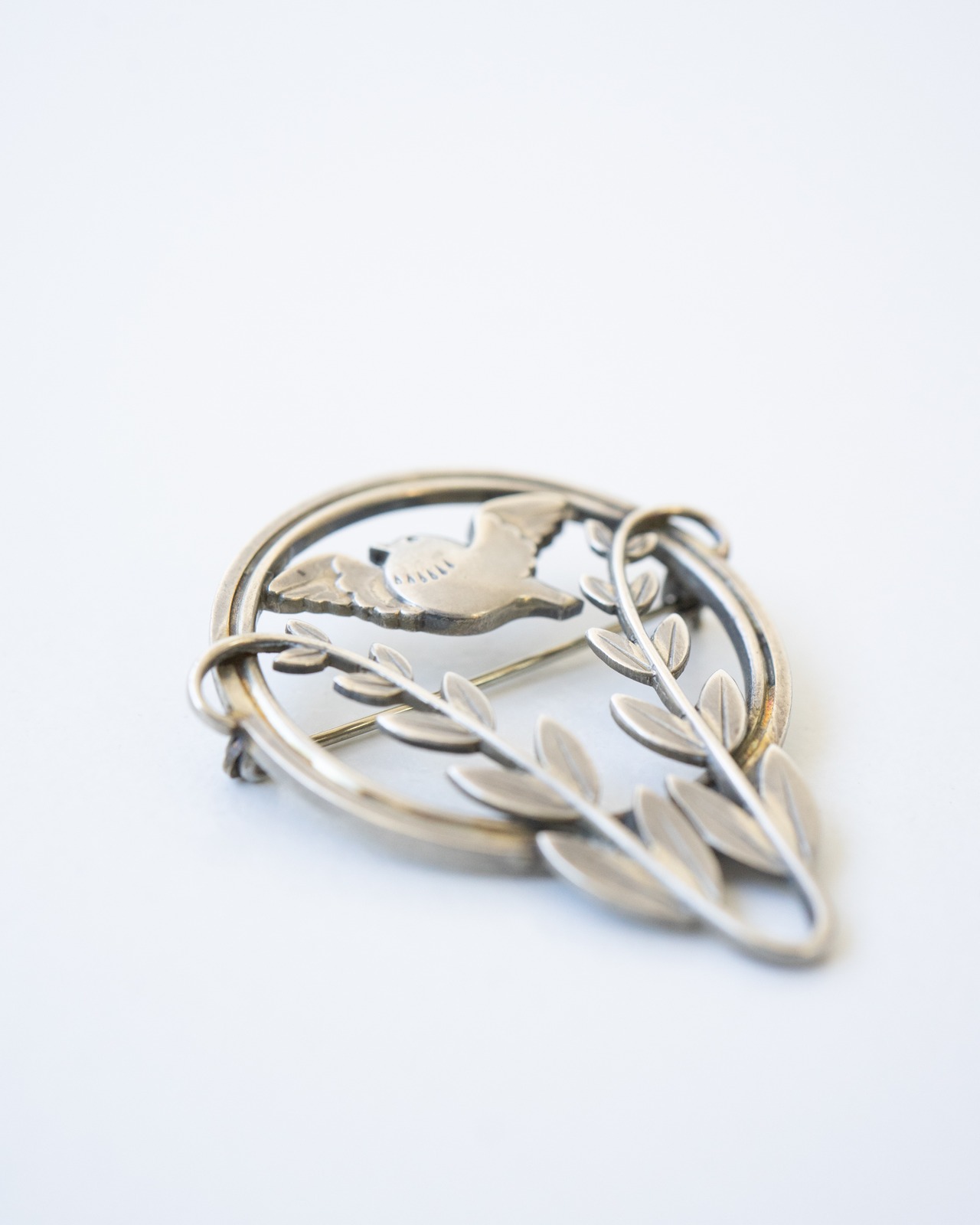 〈Georg Jensen〉Bird and Laurel Brooch