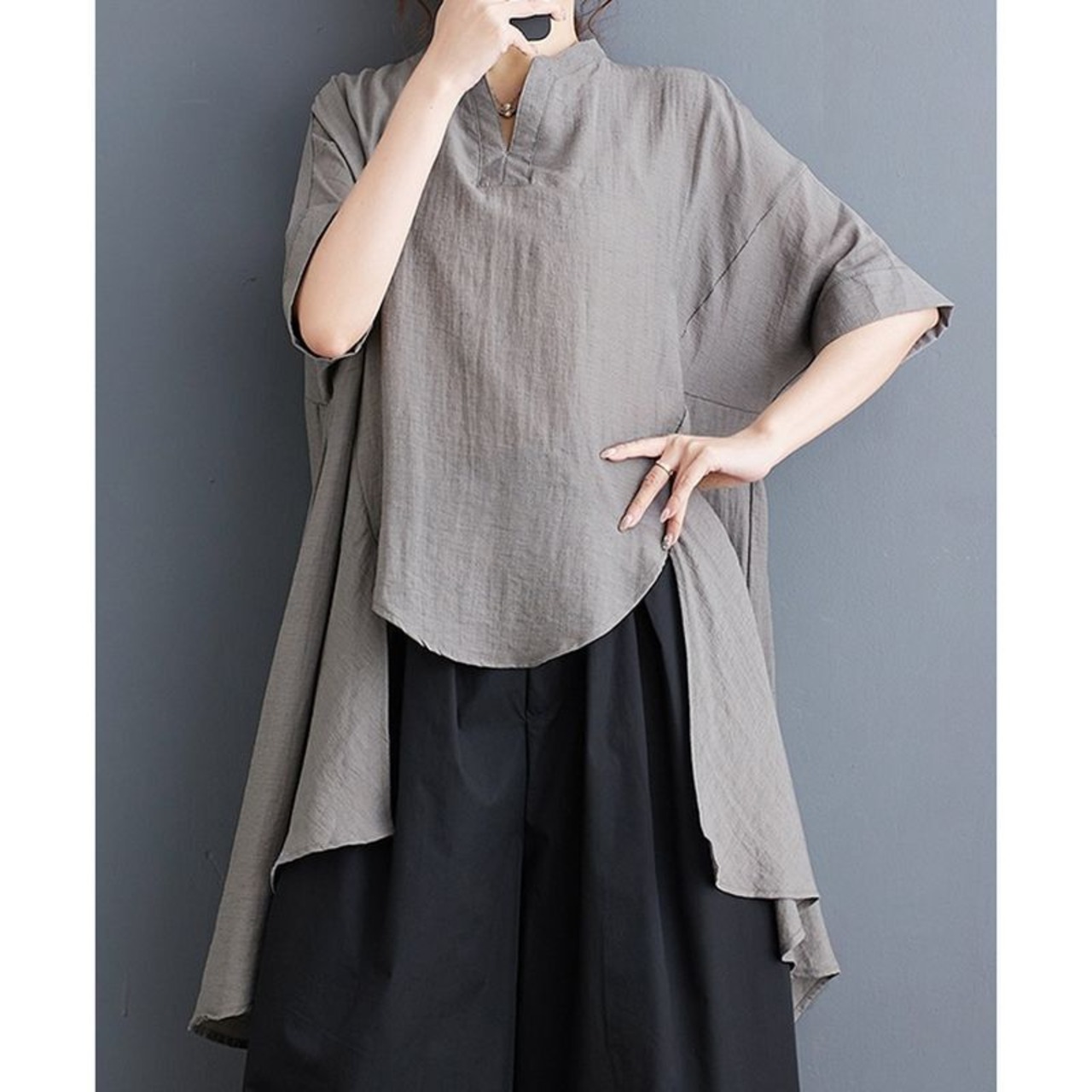 アシンメ チュニック ブラウス  30206