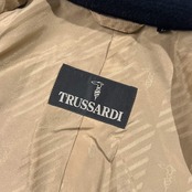 TRUSSARDI トラサルディ 裏地デザイン ダブル チェスターコート L/メンズ