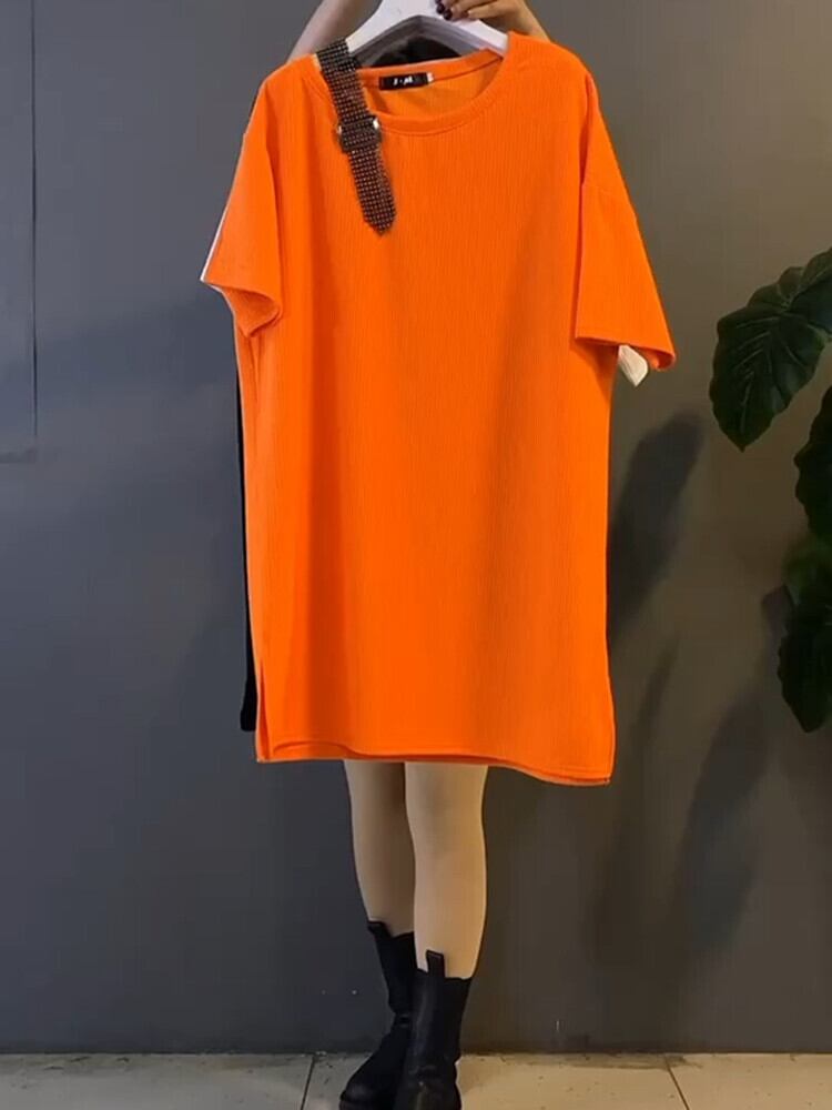 スプリングサマースタイルサイドドレス スカート 大きめサイズ 春物 夏物 ミックスインファッション29268156547