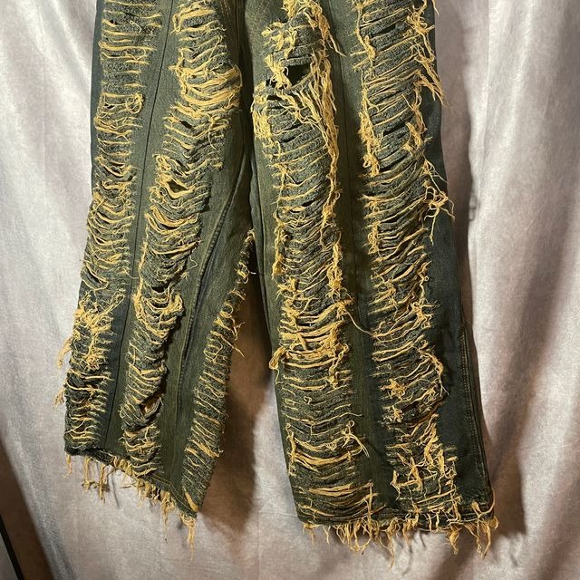 remake damage denim pants