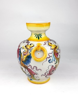 ヴィンテージ雑貨 イタリア製 マジョリカ焼 フラワーベース