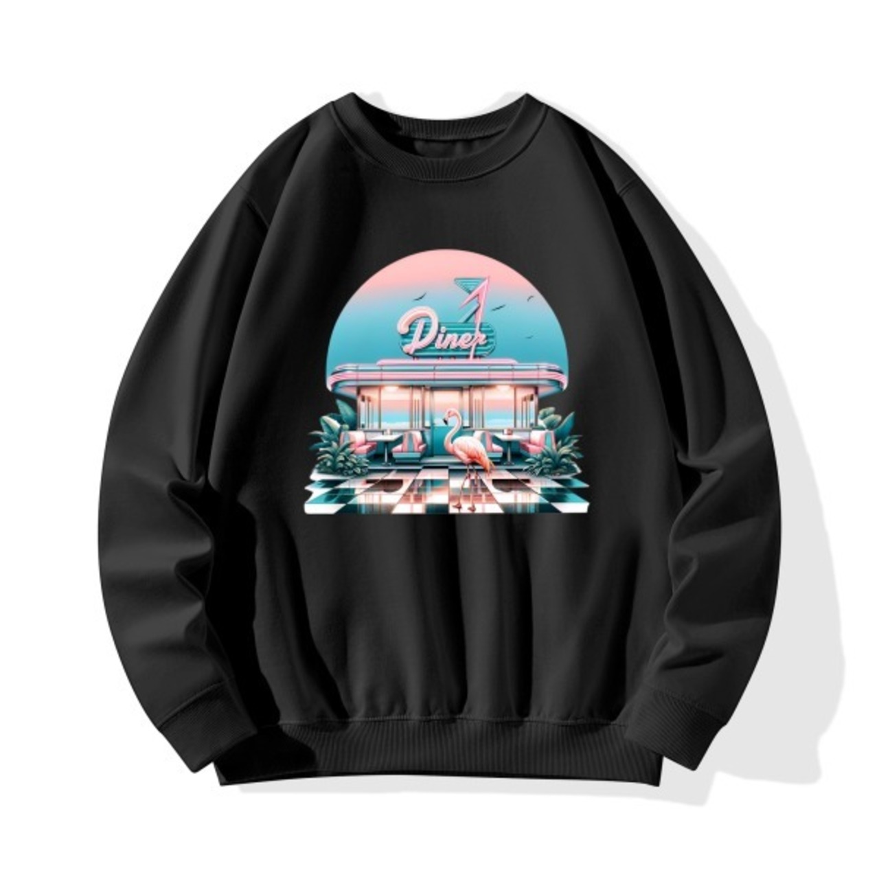 Front & Back Printing Unisex Cotton Sweatshirt Retro 4611