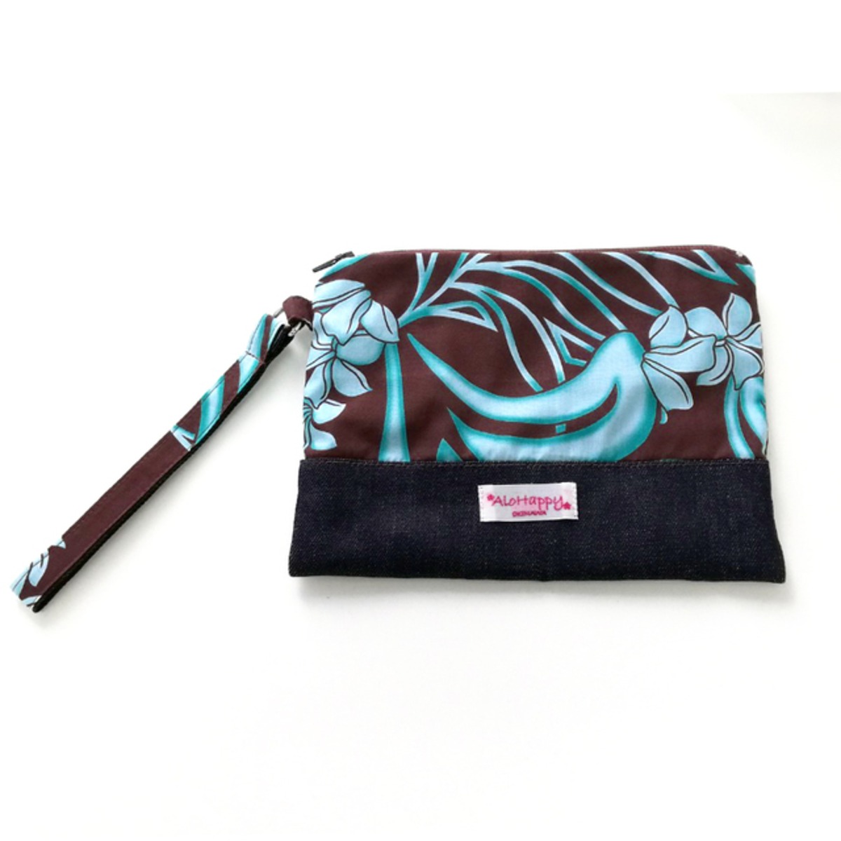 TP-B02 お薬手帳や通帳などが楽々入る通帳ポーチ 直輸入ハワイアン生地通帳 ブルー | ALOHA Collection日本正規店 ...