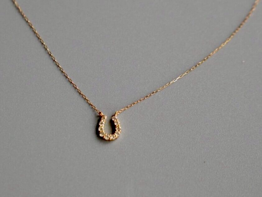 1011. K18 馬蹄ネックレス 40cm