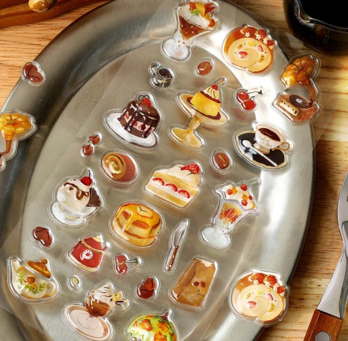 文具女子博先行販売品】喫茶アラモードきゅるるんシールセット