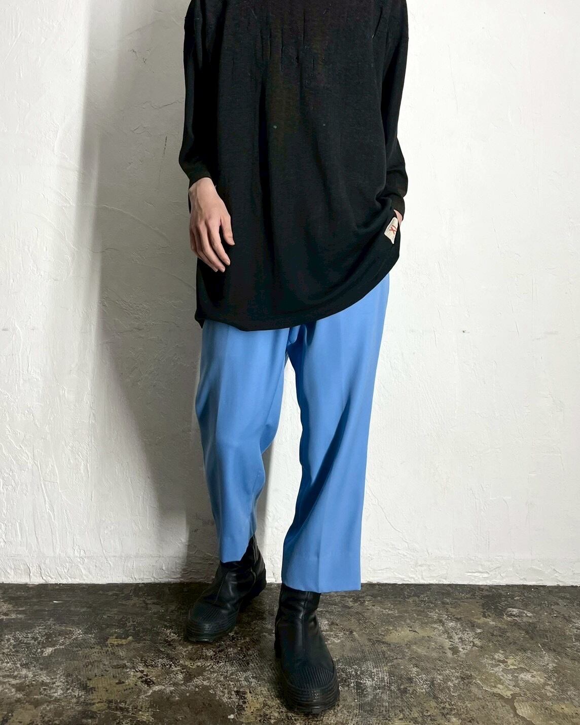 BUEBERRY Side-line Cropped Slacks ITALY製