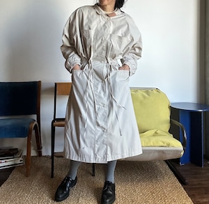 Vintage beige window long jacket coat