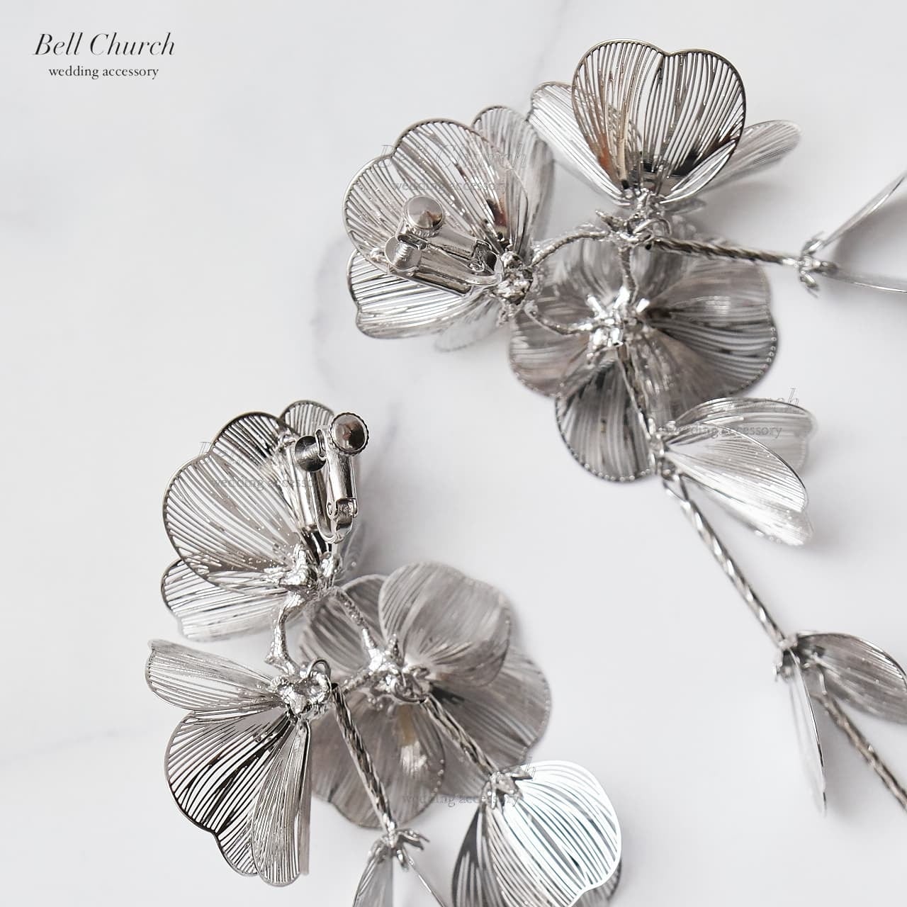 ウェディングピアス イヤリング｜ビジュー｜お花 フラワーモチーフ