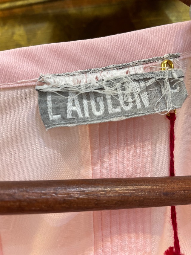 50's pink pleats sleeveless dress