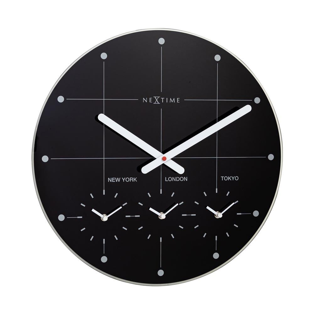 壁時計 掛時計 NEXTIME ネクスタイム ウォールクロック Big City BK ブラック / NXT-8197ZW スイープムーブ STANDARD COLLECTION