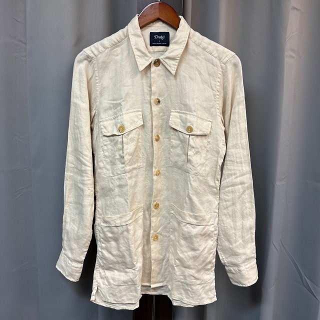 DRAKE’S LINEN SHIRT JACKET S