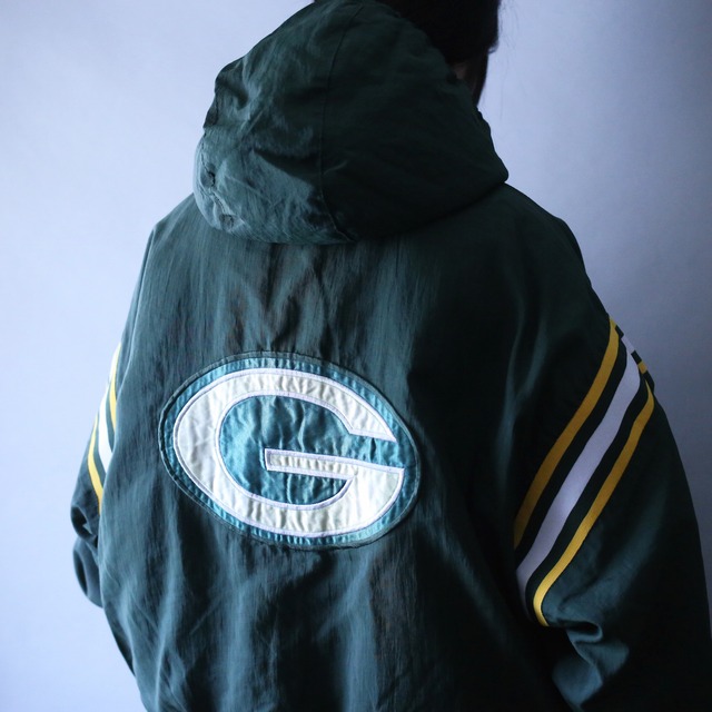 "reversible" NFL Green Bay Packers over silhouette nylon blouson