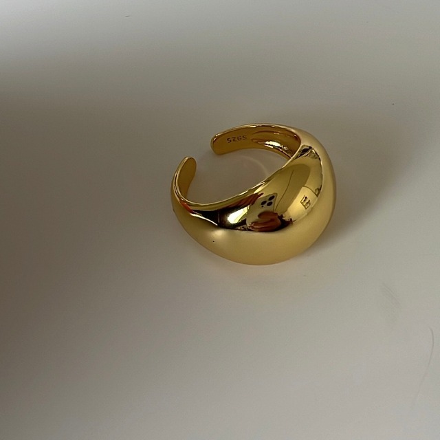 S925 gold pump ring (R215-2)