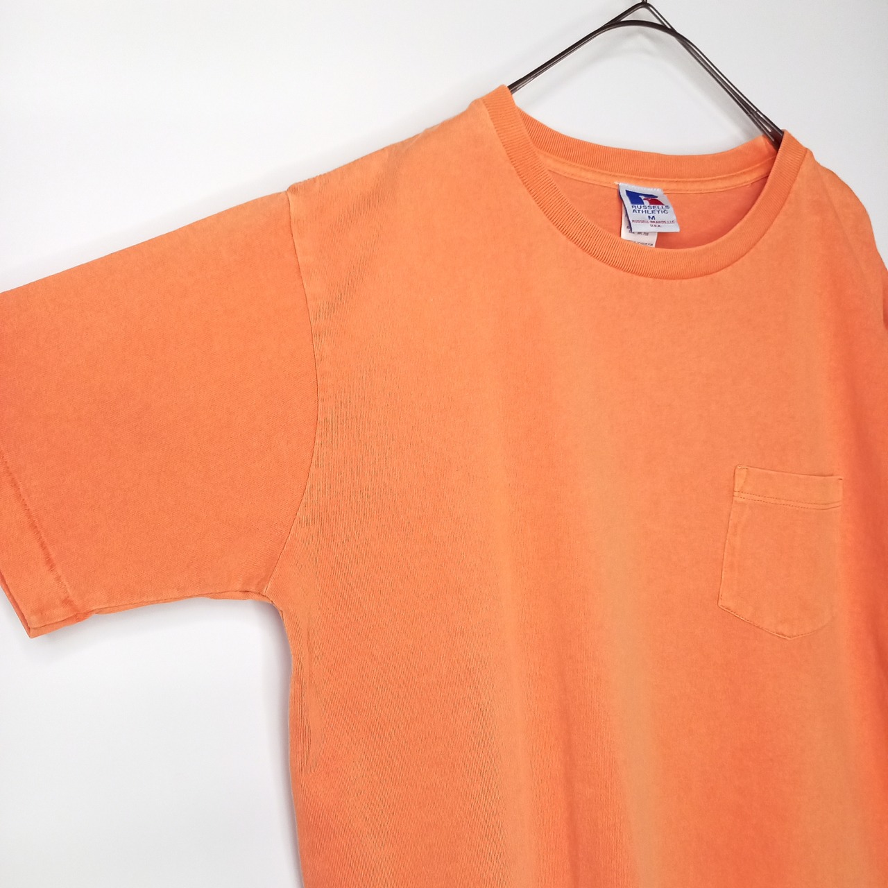 ラッセルアスレチック　SHIPS　クルーネック　ポケットTシャツ　半袖　刺繍ロゴ