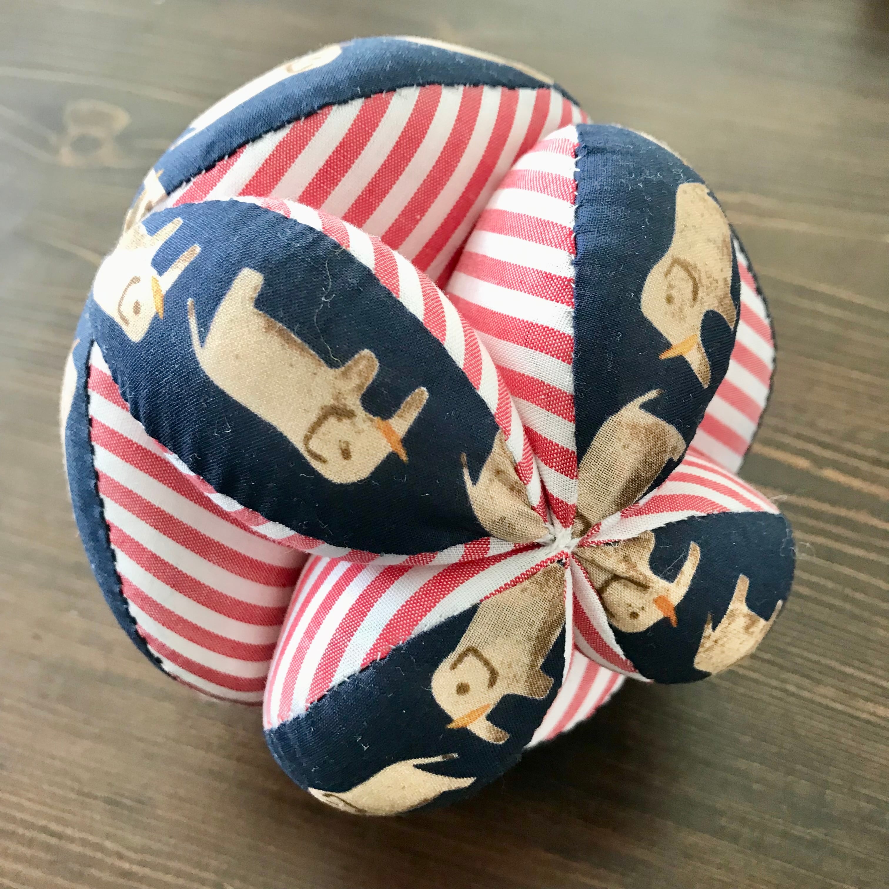 キッキングボール アニマル柄（水色）×ボーダー柄（薄緑） | BANDU PLUS