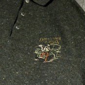 embroidery design marble nep knit polo