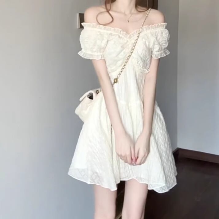 Apuweiser-riche ショルダーフリルワンピース アプワイザー・リッシェ Apuweiser-riche ショルダーフリル