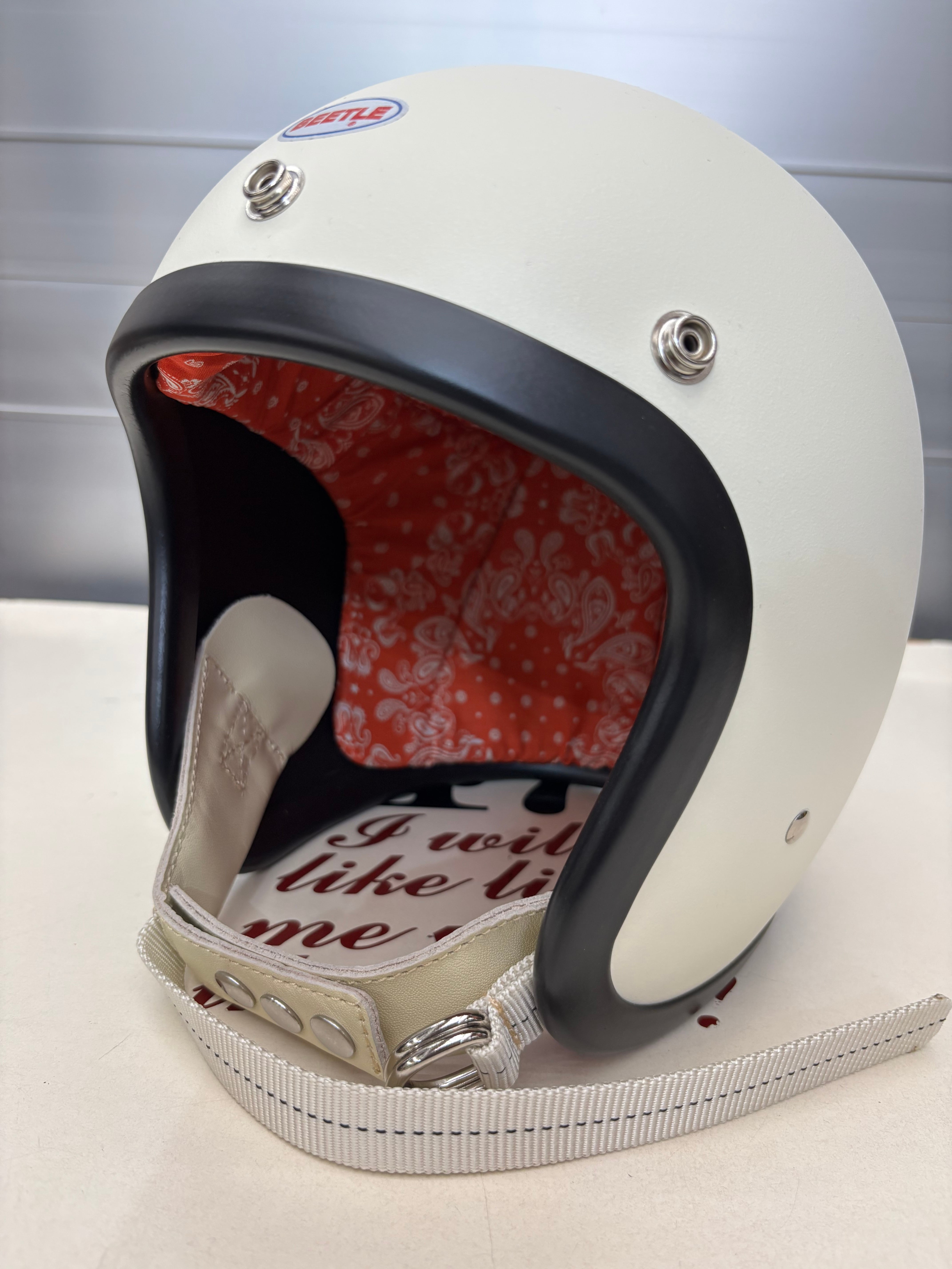 オーシャンビートル OCEANBEETLE LAC 別注 マットアイボリー 各サイズ有り Wストラップ白! ペイズリーインナーオレンジ! SALE中! 送料無料!