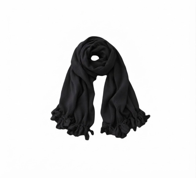 LOCALLY / ribbon stole［BLACK］