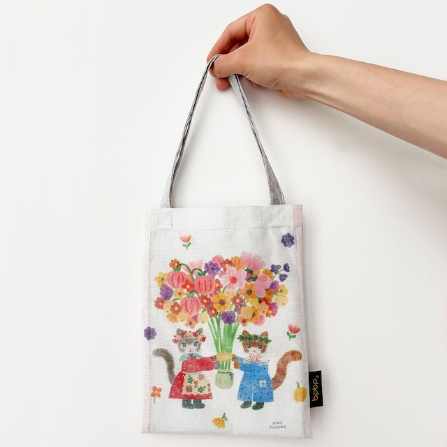 【Aiko Fukawa】BOIL LAYERED MINI TOTE BAG ボイル生地 レイヤード ミニトートバッグ -BOUQUET- CAT & CAT